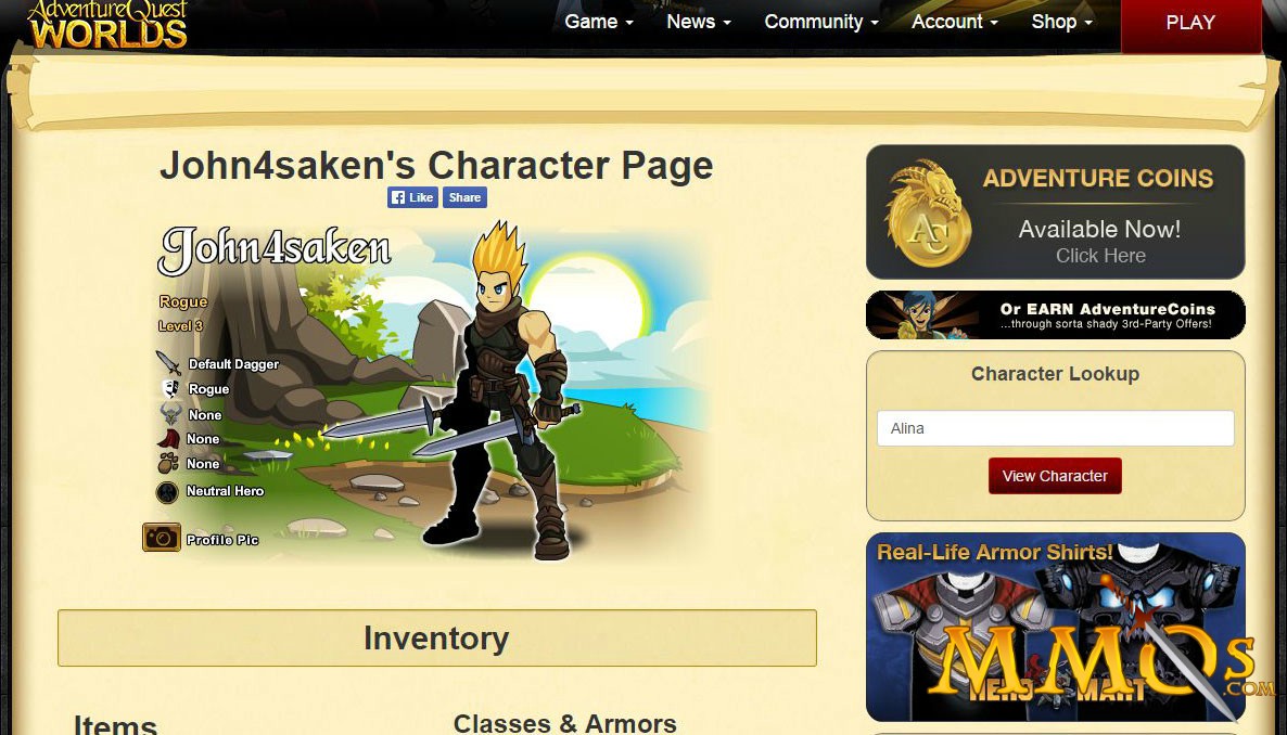 New login page! If you aren't - AdventureQuest Worlds