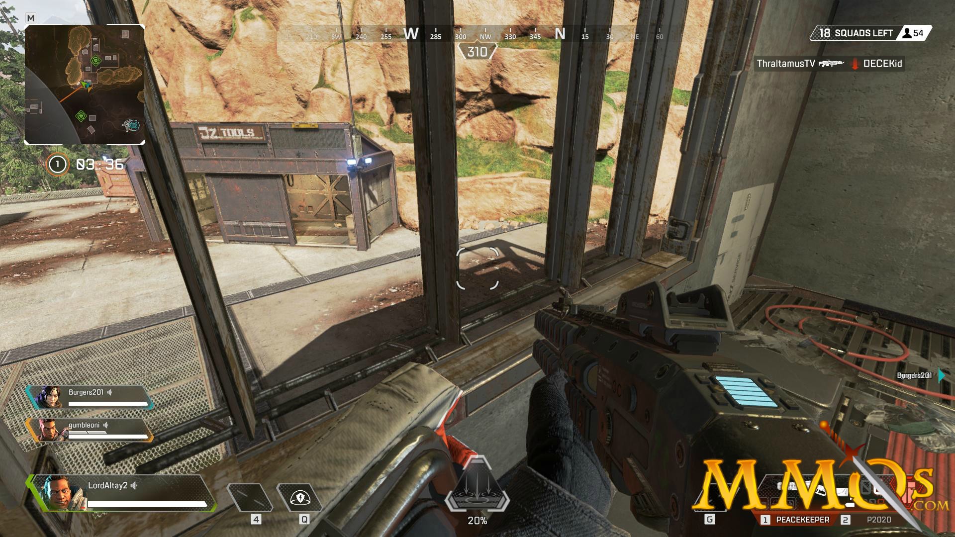 Screenshots of the two games. Upper panel shows Apex Legends