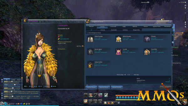 blade and soul cash shop