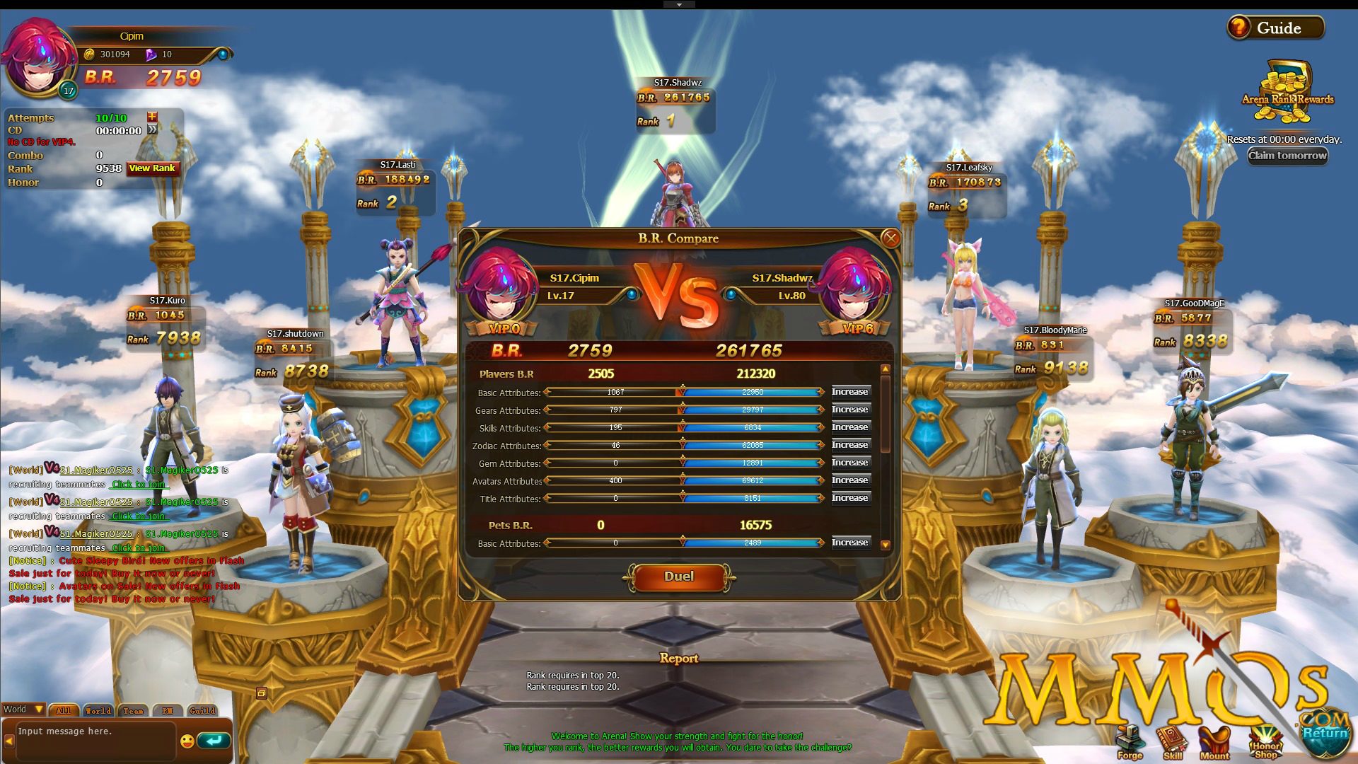 Clash of Avatars - 3D browser MMORPG