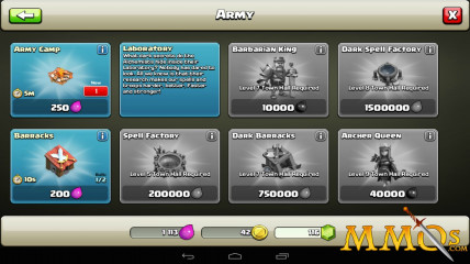 Clash of Clans army