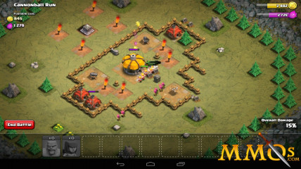 Clash of Clans cannonball run