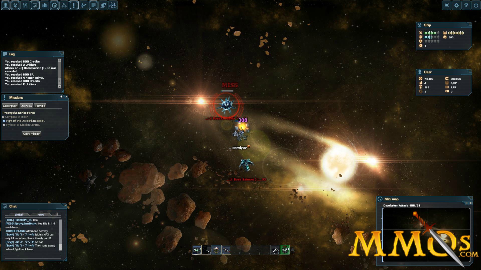 space mmo browser based games