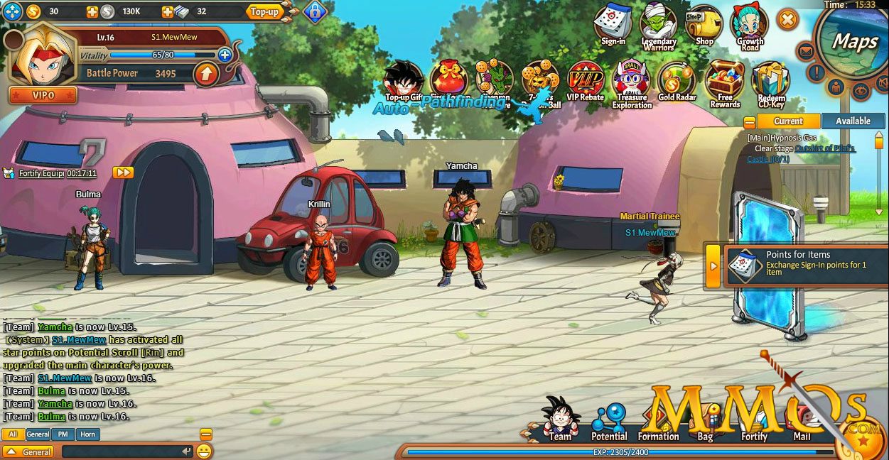 First Impressions on Dragon Ball Z Online, Dragon Ball Z Online Review