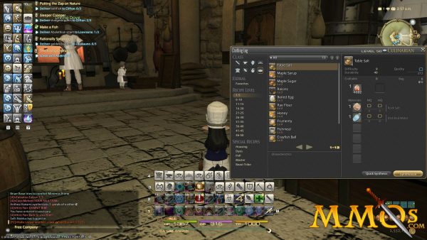 Final Fantasy 14 Crafting log