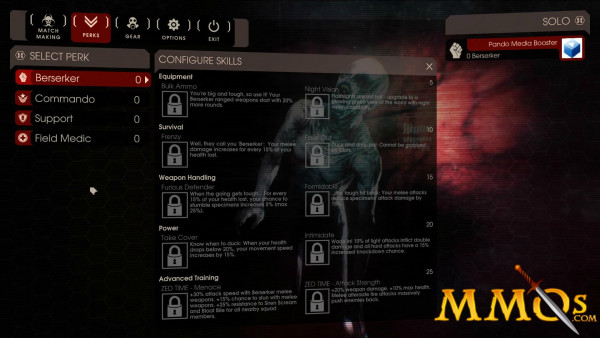 Killing Floor 2 configure skills