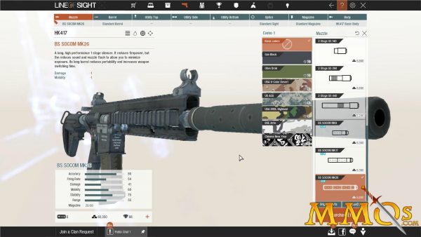 line of sight weapon customization