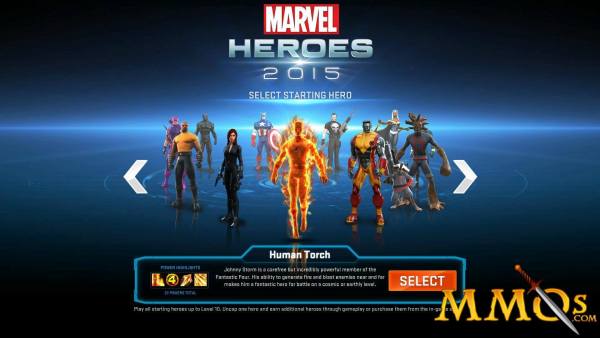 marvel heroes character selection