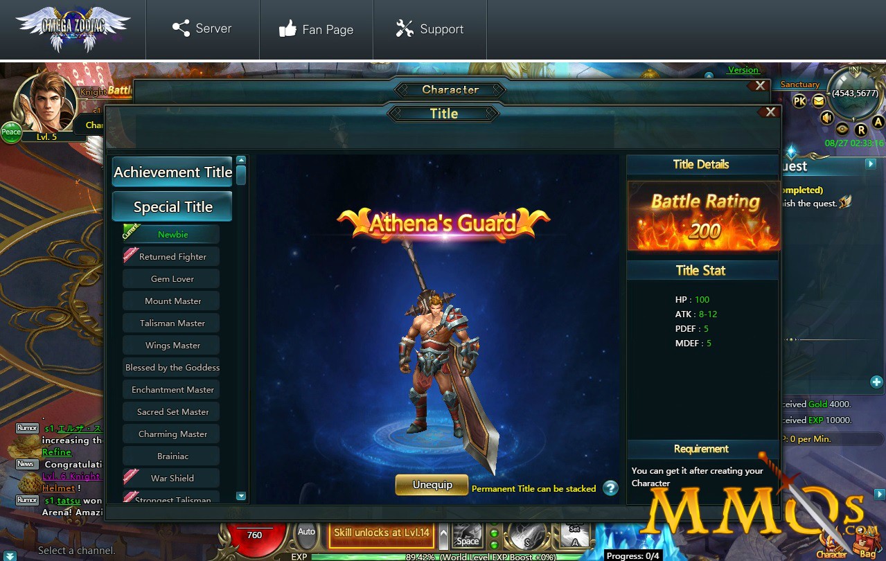 Omega Zodiac Official Website - Free Online MMORPG Game - Defend the  Goddess Athena