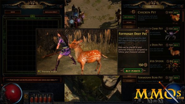 path of exile premium pet