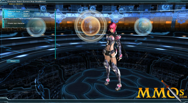 Phantasy Star Online 2 character select