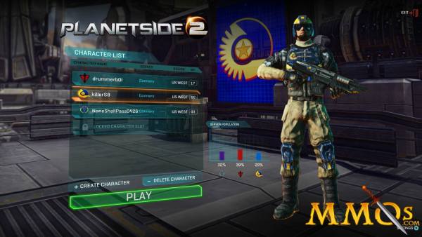 Planetside 2 Character list