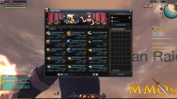 RaiderZ Cash shop