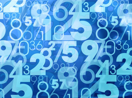 blue abstract numbers