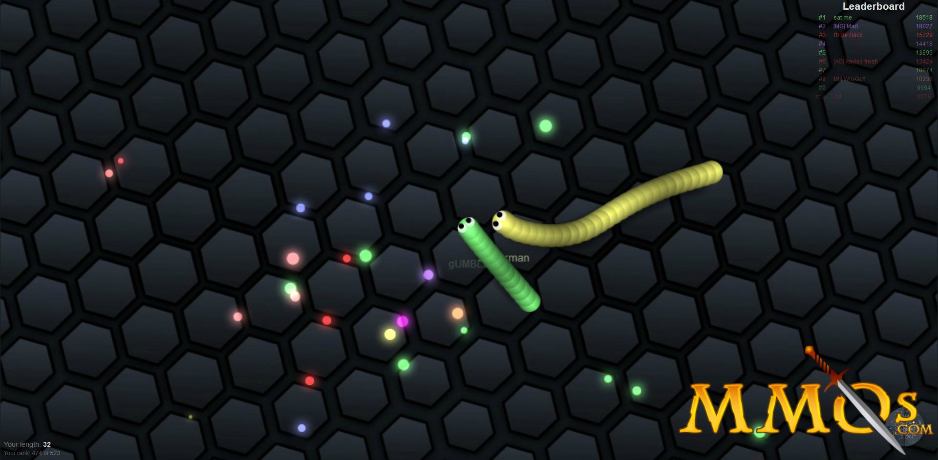 Slither.io Gameplay - Gumble's Grumbles 