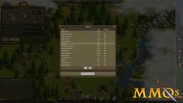 The Settlers Online guild list