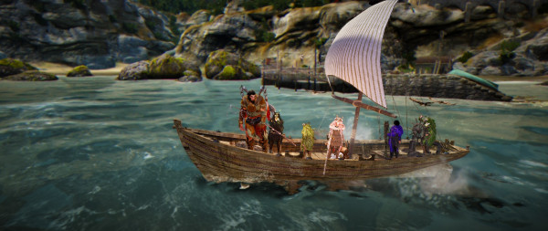 black desert online on a boat