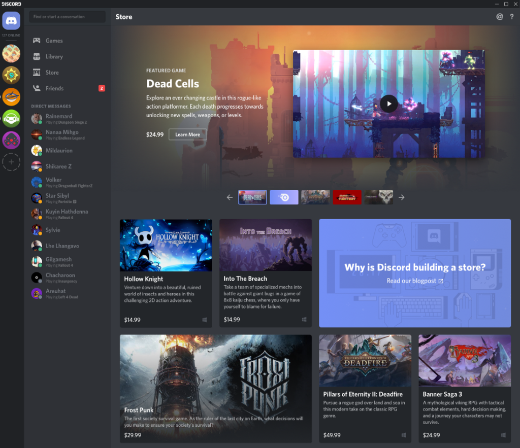 Discord's in-app Store enters open beta with a selection of indies and  classics