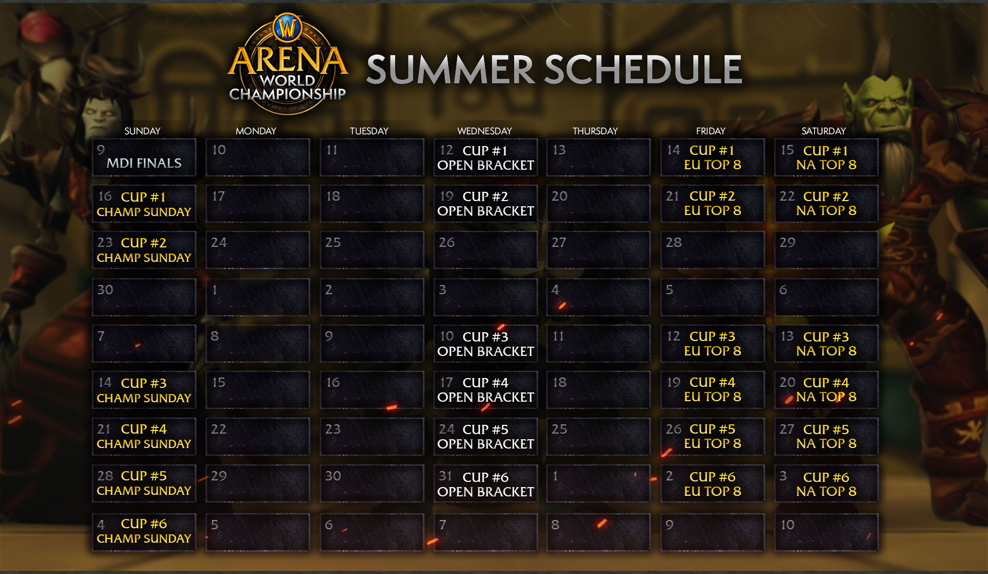 World Of Warcraft Reveals Schedule For Arena World Championship Summer