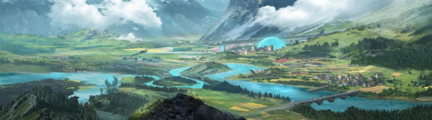 legends of aria blockchain fantasy mmorpg environment concept art