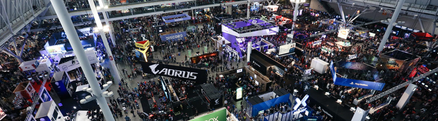 pax east floor crowd banner