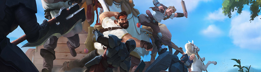 legends of runeterra cartoon fight banner