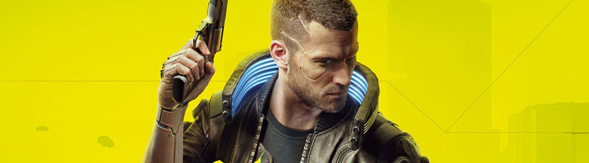 cyberpunk 2077 keyart yellow banner