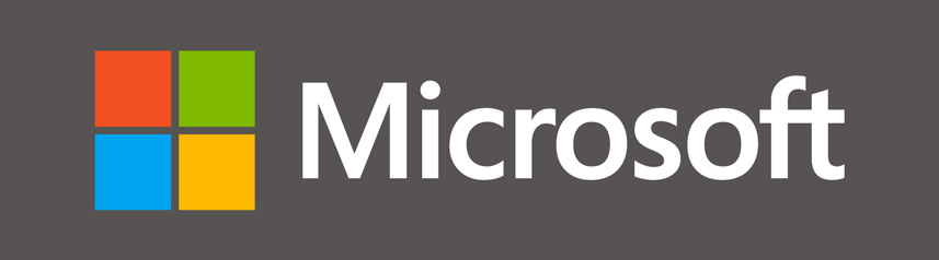 microsoft logo gray bg banner
