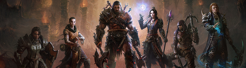 diablo immortal mobile arpg classes art banner