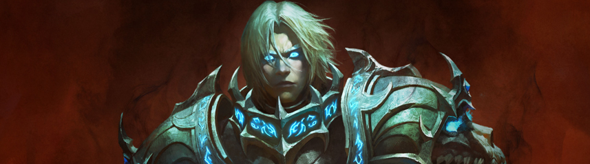 world of warcraft anduin arthas banner