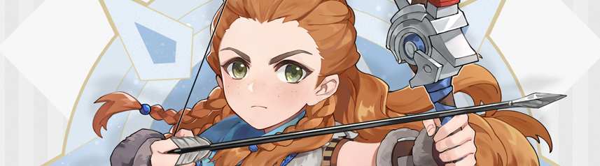 genshin impact horizon zero dawn aloy art banner