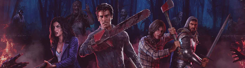 evil dead the game ash and friends key art banner