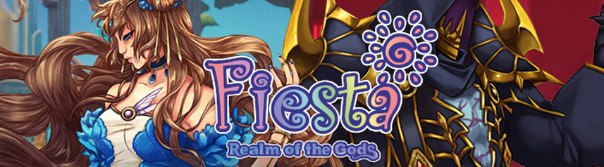 fiesta online realm of the gods key art banner