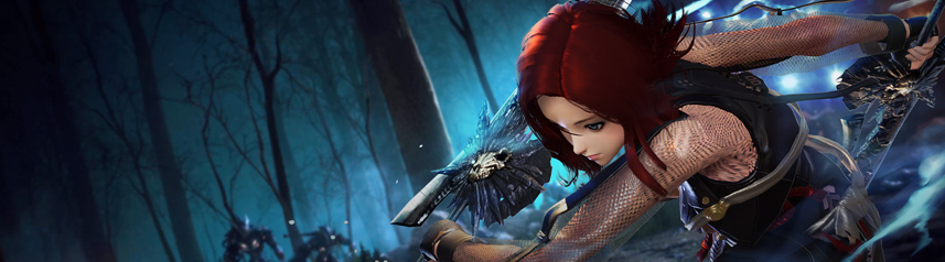 blade and soul dual blade redhead art banner