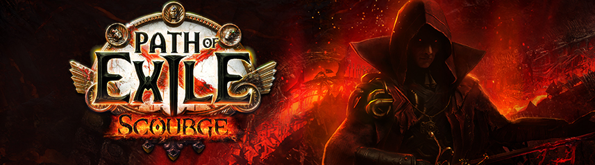 path of exile scourge league logo f2p action rpg banner