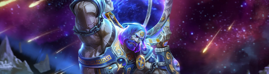 smite atlas titan of the cosmos key art banner