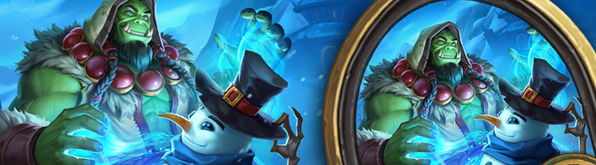 hearthstone winter veil thrall snowman banner