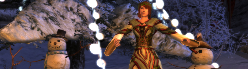 lord of the rings online yuletide snowmen banner