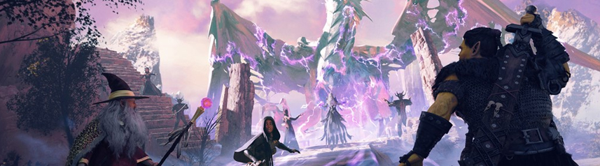 neverwinter dragonbone vale fantasy mmorpg key art banner