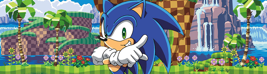 sega sonic the hedgehog level bg banner