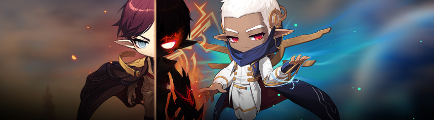 maplestory 2d fantasy mmorpg classes banner