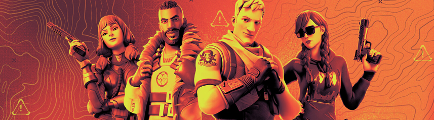 fortnite battle royale shooter cast orange filter banner