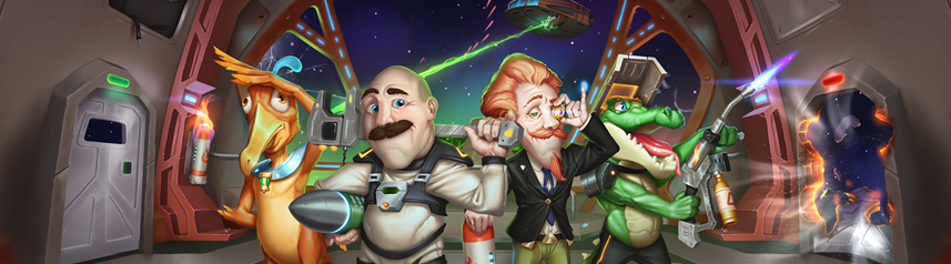 this means warp sci-fi co-op roguelike key art banner