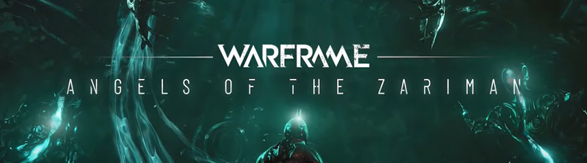 warframe sci-fi space ninja action mmo angels of the zariman key art banner