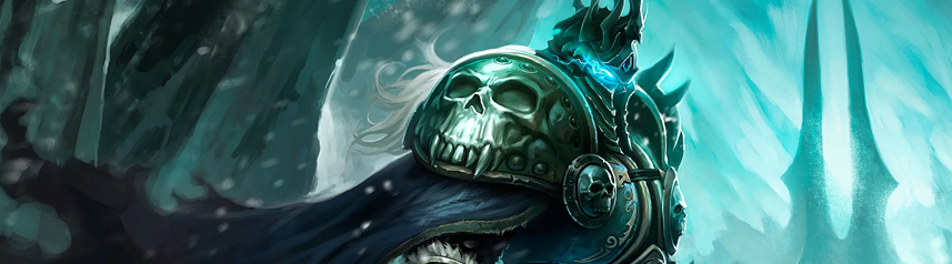 world of warcraft wrath of the lich king arthas banner