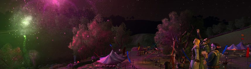 lord of the rings online mmorpg anniversary fireworks banner