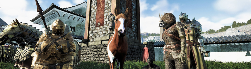 mortal online 2 knights horses banner