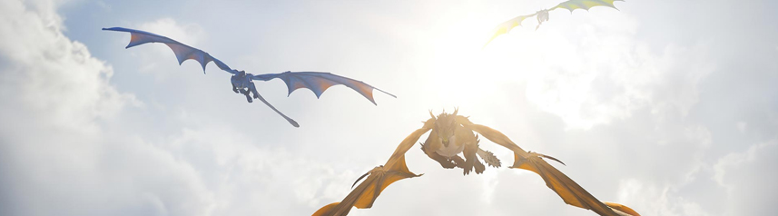 world of warcraft dragonflight mmorpg dragons cinematic banner