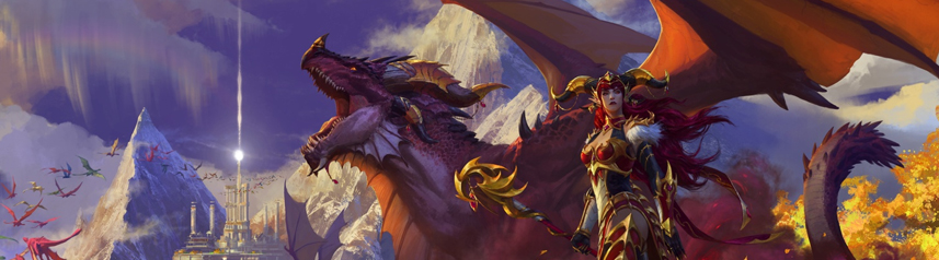 banner de arte de llave voladora de dragón de world of warcraft