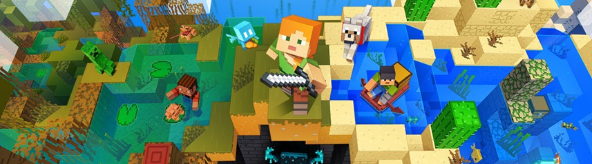 minecraft voxel sandbox mmo wild update key art